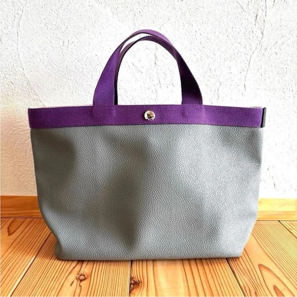 Herve Chapelier Handbags - Herve Chapelier Tote Bag in Purple and Gray
